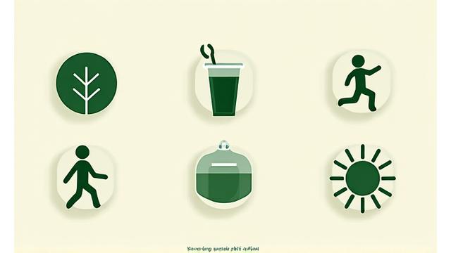 Coperta unui ghid digital intitulat '10 Obiceiuri Zilnice pentru Adulți Sănătoși', cu ilustrații minimaliste și culori deschise.