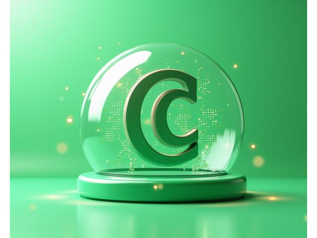 O iconiță mare de copyright cu un lacăt în prim-plan, înconjurată de simboluri abstracte ce reprezintă date și idei, cu un fundal moale de culori accentuate ale brandului.